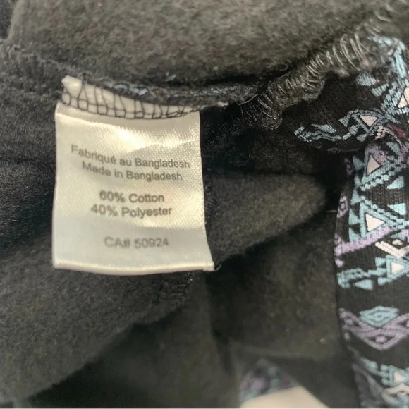 Womans Top Shirt Medium Mock Neck Tunic Purple Print Long Sleeve Pocket Comfy - Picture 9 of 11